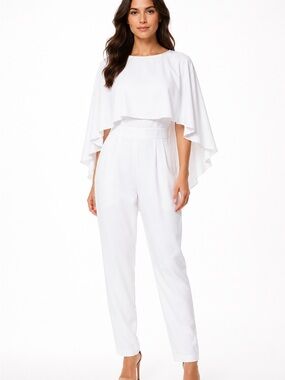 Orderplus Jumpsuit Ruffled with Deep Plunged‎ Back